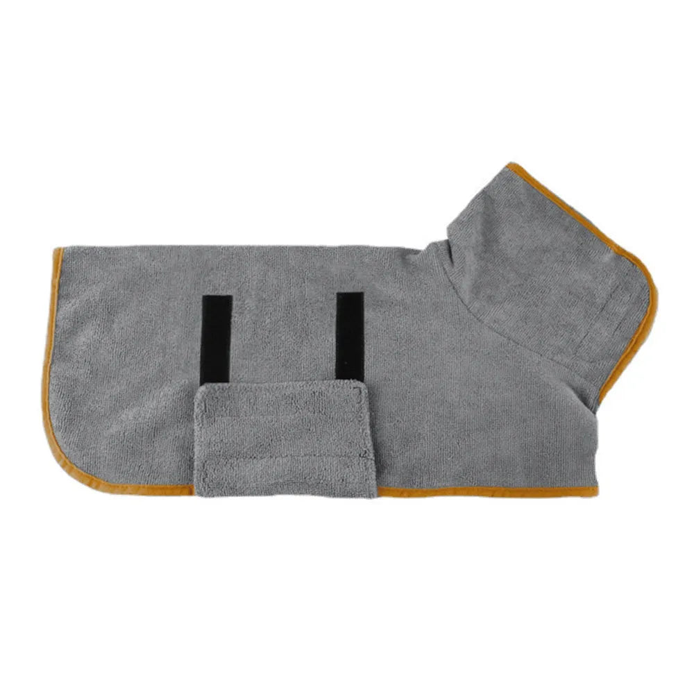 Pet Bath Robe Towel for Dogs & Cats – Soft Microfiber Drying Robe