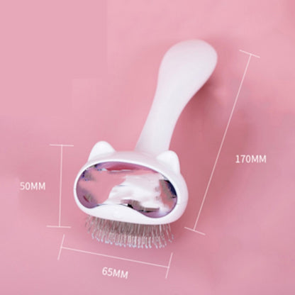 Space Cat Grooming Brush for Dogs & Cats – Dual-Needle Detangling Comb