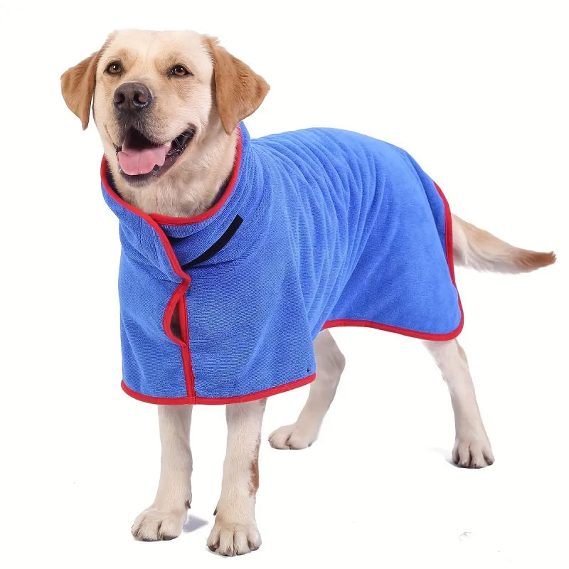 Pet Bath Robe Towel for Dogs & Cats – Soft Microfiber Drying Robe
