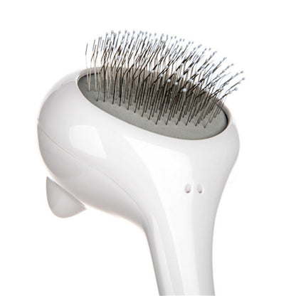 Space Cat Grooming Brush for Dogs & Cats – Dual-Needle Detangling Comb