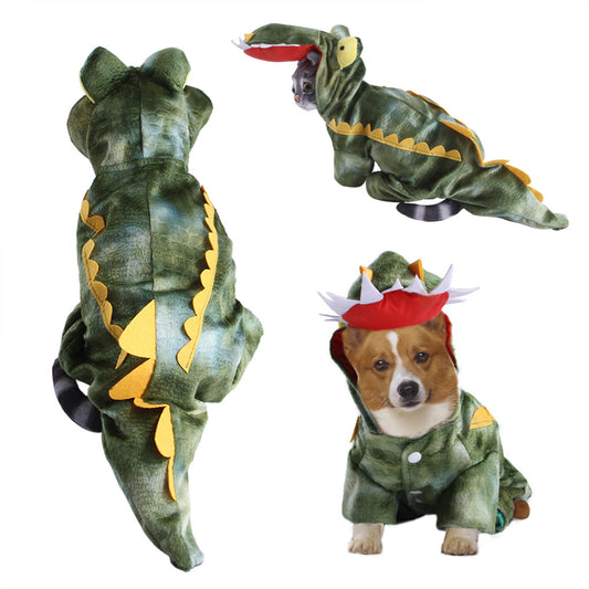 Funny Cartoon Pet Clothes for Cats and Dogs – Warm Costume Outfit