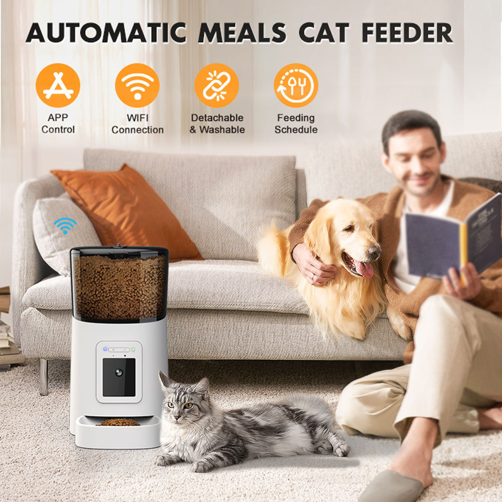 Automatic Pet Feeder with Camera – Smart WiFi App-Controlled Dog & Cat Feeder