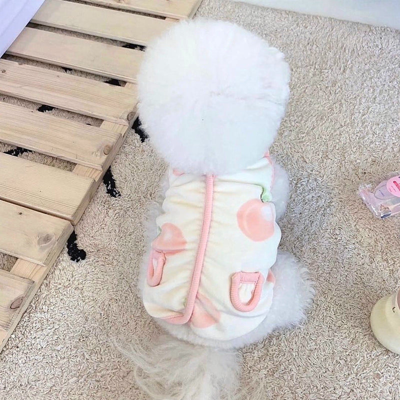 Peach Pattern Pet Vest for Cats & Small Dogs – Lightweight Summer Top