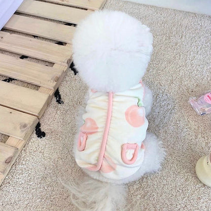 Peach Pattern Pet Vest for Cats & Small Dogs – Lightweight Summer Top