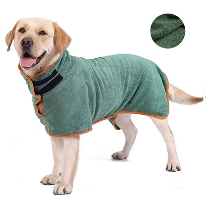 Pet Bath Robe Towel for Dogs & Cats – Soft Microfiber Drying Robe