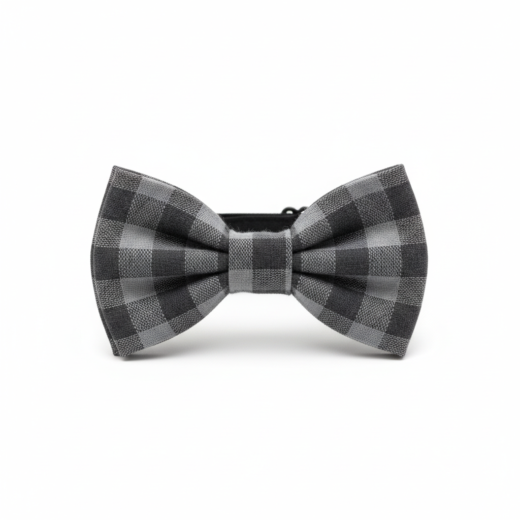 Adjustable British Style Plaid Bow Tie Pet Collar