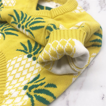 Cute Warm Dog Sweater - Pineapple Knit Design