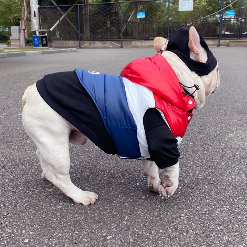 Three-Color Stitching Dog Vest – Casual Cotton Pet Jacket
