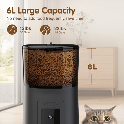 Automatic Pet Feeder with Camera – Smart WiFi App-Controlled Dog & Cat Feeder