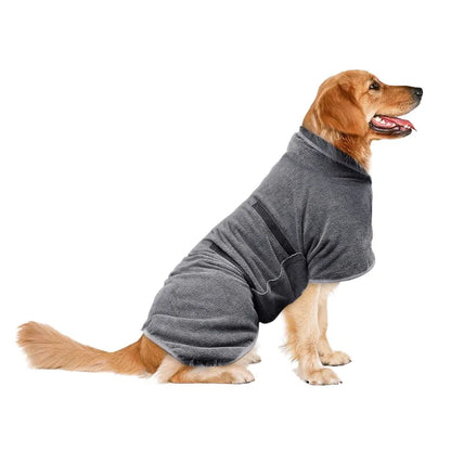 Pet Bath Robe Towel for Dogs & Cats – Soft Microfiber Drying Robe