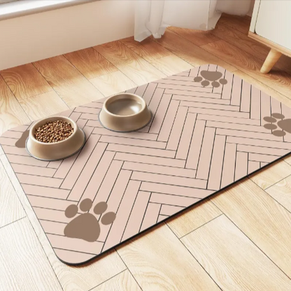 Splash-Proof Pet Feeding Mat for Cats & Dogs – Quick-Dry Diatom Floor Protector