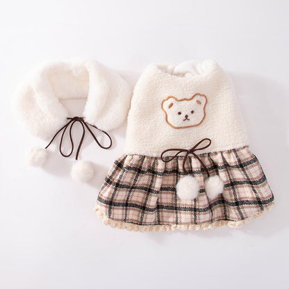 Cute Bear Dress for Puppies – Cozy Cashmere Dog Outfit